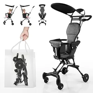 JUETKOO-Baby-Stroller-Travel-Light-Stroller, Portable Compact Stroller,Toddler Stroller for Removable,Travel Stroller for Airplane,Mini Umbrella Stroller Lightweight,only 6 lbs,Weight Capacity 56 lbs