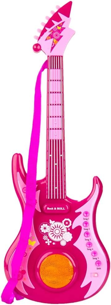 Boys Girls Rock and Roll Guitar Toys for Kids with Vibrant Sounds and Lights