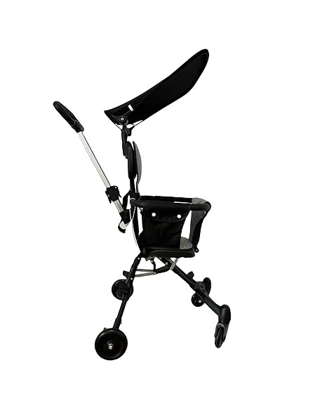 JOYZMOON Convenient Baby Stroller, Black - Lightweight Foldable Baby Stroller, Easy to Fold for Travel and Outdoor Use, with Sunshade and 360 ° Rotating Seat,No Assembly Required