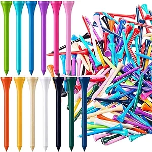 Lewtemi Wood Golf Tees Bulk, 3-1/4 Inch Tall Golf Tees Long Golf Tees Bamboo Golf Ball Accessories for Men Women Golf Lovers Club, Reduce Side Spin and Friction