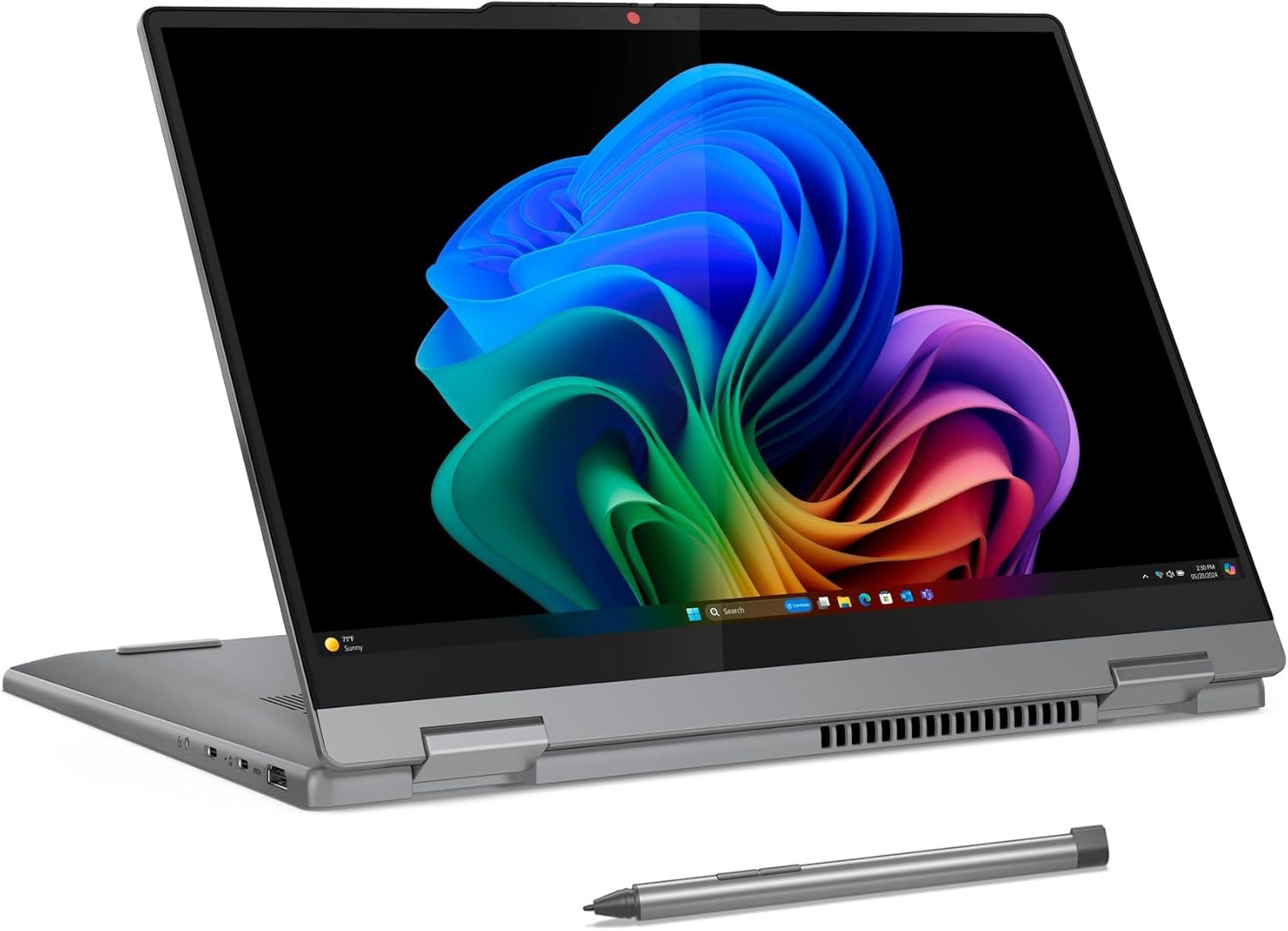 Lenovo IdeaPad 5X 2-in-1 Copilot+ - Extra-Long Battery Life - 14" OLED Touch Display - 16GB Memory - 512GB Storage - Snapdragon® X Plus 8-core Processor - Windows 11 Home - Pen Included - Luna Gray