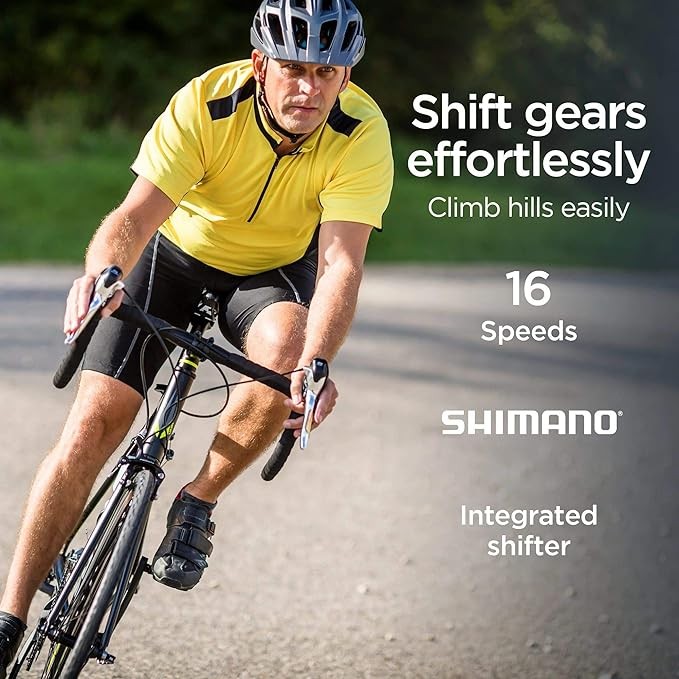 Schwinn Phocus Adult Road Bike, Men's and Women's, Aluminum Frame, Flat and Drop Bar Options, Multi-Speed ​​Drivetrain, Carbon Fiber Fork, 700c Wheels