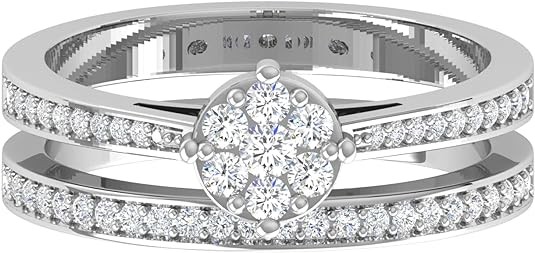 0.84 Cttw Round Cut Natural Diamond (Color -H-I,Clarity - I1 -I2) |Classic Solitaire Engagement Ring For Women | Crafted In 14K Rose, White,Yellow Gold.(14K White Gold, 7)