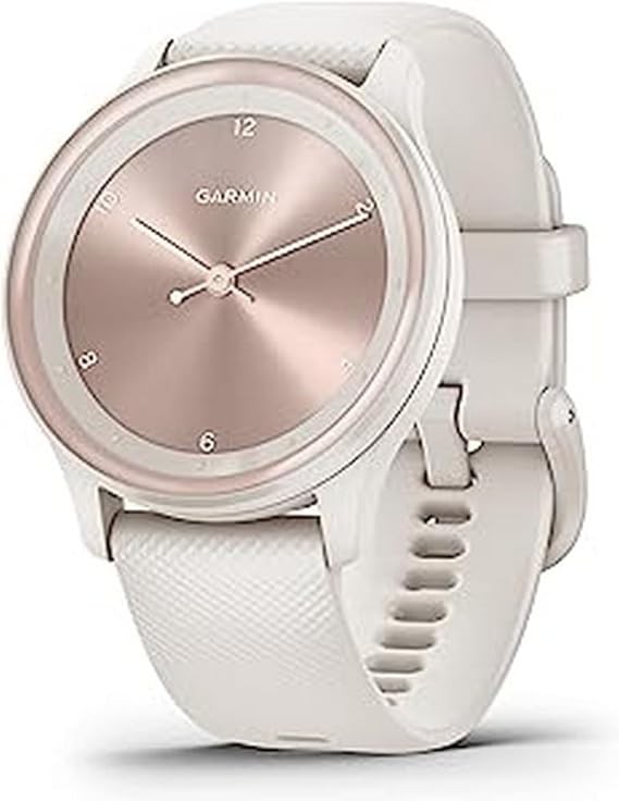 Garmin vivomove Sport, Hybrid Smartwatch, Health and Wellness Features, Touchscreen, White