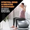 MANTRA SPORTS Heavy-Duty Exercise Ball Chair for Office Desk, Yoga Ball Chair Stability Ball with Base for Home Gym, Active Sitting Workout Ball Seat for Balance, Fitness, Birthing, Pregnancy & Labor