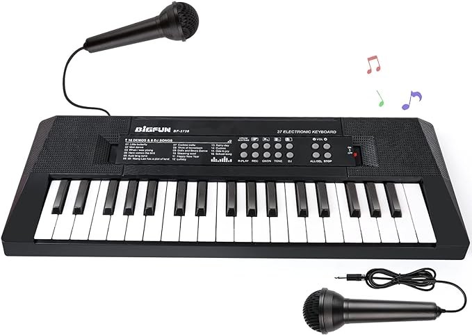 37 Key Piano for Kids Electric Piano Keyboard Kids Piano with Microphone Learning Musical Toys for 3 4 5 6 Year Old Boys Girls Gifts Age 3-5