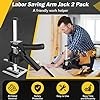 Labor Saving Arm Jack 2 Packs, 12-inch Tool Lift, Drywall Hand Lift for Wall Tile and Positioning Aid, Multi-Function Cabinet Board Lifter, Men's Labor-Saving