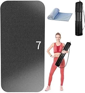 EVEME Extra Large Yoga Mat 96" x 32" x 1/4 inch, Workout mats for home gym,Exercise mats for home workout,Yoga mat thick large wide,Large exercise mats for home gym,Fitness equipment mat