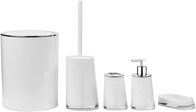 CHCDP Toothbrush Shelf Bathroom Set Bathroom Items Soap Box Trash Can Household Items (Color: E, Size: As Shown)
