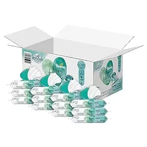 Pampers Aqua Pure Sensitive Baby Wipes - 672 Count, 99% Water, Hypoallergenic, Unscented Visit the Pampers Store