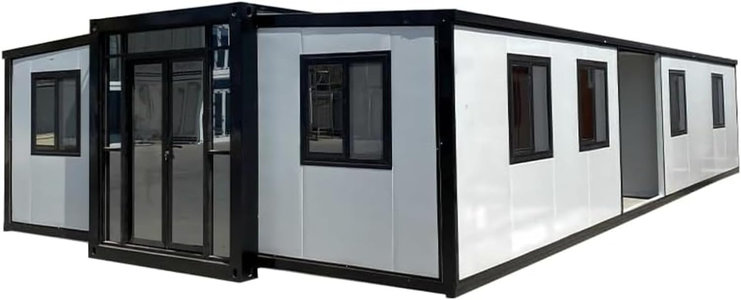 Customizable Folding Prefab House – Expandable Tiny Home for Adults | Portable Mobile Home with 1-3 Rooms, Kitchen & Bathroom | Ideal for Small Families, Storage Sheds & Garden Houses