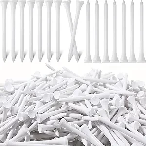 Mudder 2000 Pcs Bamboo Golf Tees Bulk Professional Golf Tees Tall Less Friction Golf Tees for Club Men Women Kids Accessories