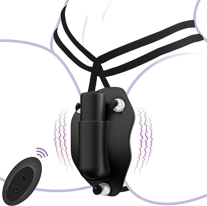 OrchGaffey Thong Wearable Panty Vibrator with Remote Control, Dual Clit Stimulation Vibrating Panties with 10 Vibration Modes, Mini Discreet Butterfly Vibrator Sex Toys for Women and Couple Pleasure