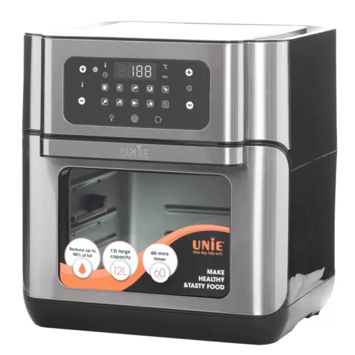 UNIE UE-1000 oil-free fryer with 12L capacity, 14 cooking modes, 1-touch control panel