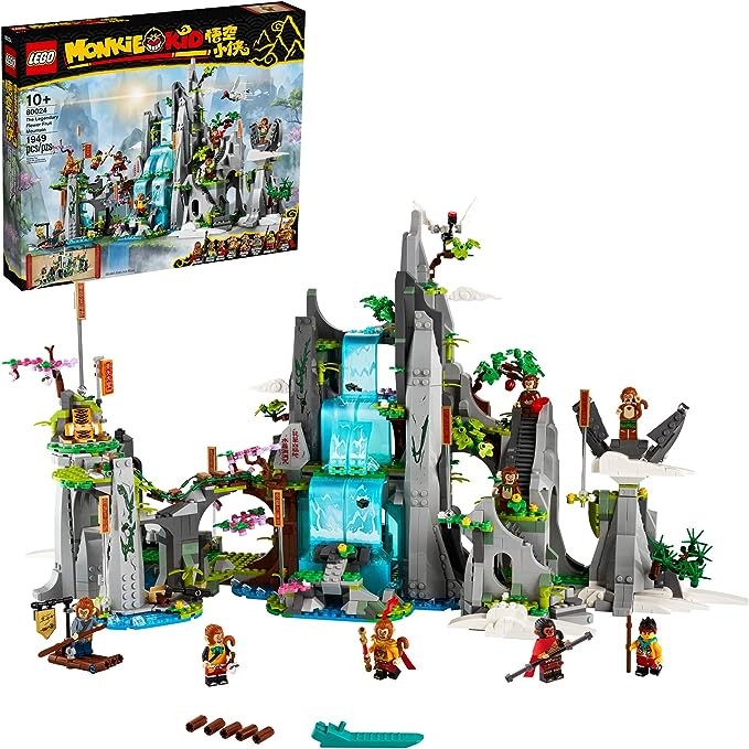 LEGO Monkie Kid The Legendary Flower Fruit Mountain 80024 Awesome Toy Building Kit (1,949 Pieces) Amazon Exclusive