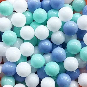 Ball Pit Balls for Toddlers, BPA Free Crush Proof Plastic Toy Balls for Ball Pit, Children's Pool Water Toys, Macaron Ocean Balls for Play Tent 2.15 Inch Pack of 100