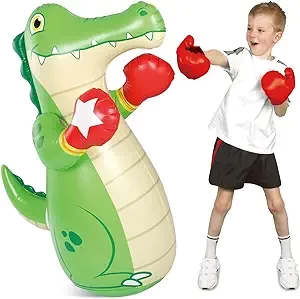 47" Kids Punching Bag, Inflatable Bopper Boxing Bag, Bounce Back Bag Gift for Kids, Boys and Girls