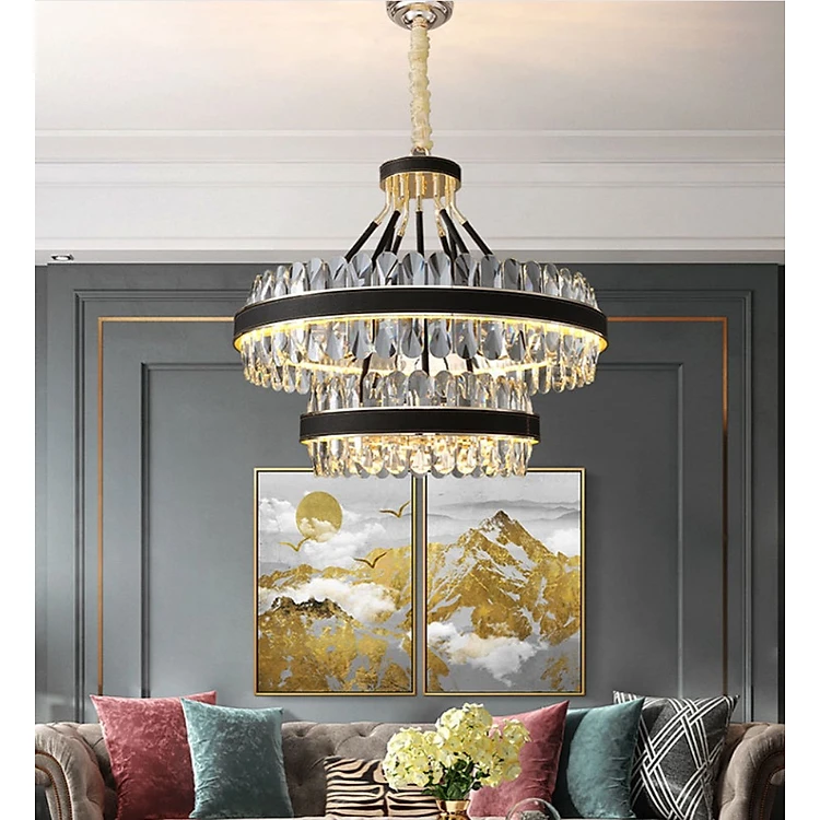 BAGALA luxury crystal chandelier for modern interior decoration