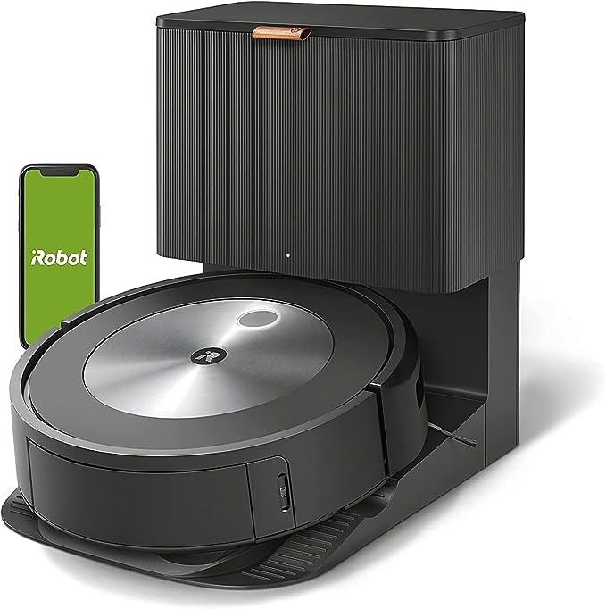 iRobot Roomba j7+ (7550) Self-Emptying Robot Vacuum – Avoids Common Obstacles Like Socks, Shoes, and Pet Waste, Empties Itself for 60 Days, Smart Mapping, Works with Alexa