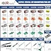 JRready ST6110-1 Deutsch Connector Kit 2 3 4 6 8 12 Pin with Size 16 Solid Terminals and 14AWG Yellow Seals, JRD-HDT-48 Crimper Equivalent to Deutsch Crimping Tool HDT-48-00 Wire Size 12-22AWG Visit t
