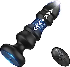 Thrusting Remote Control Butt Plug - Anal Sex Toy With Vibrating and Thrusting Modes, Prostate Massager For Male and Female