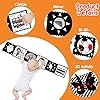Black and White High Contrast Baby Toys 0-6 6-12 Months Soft Book for Newborn Brain Development Tummy Time Toys Infant Sensory Crinkle Toys 0-3 3-6 Month Montessori Learning Activities for Babies