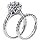 2.40 CT TW GIA Certified Brilliant Cut Diamond Engagement Bridal Set in 14k White Gold