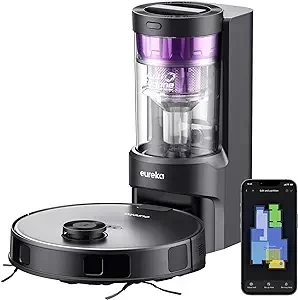 EUREKA E10s Robot Vacuum with Bagless Self Emptying Station, Robotic Vacuum and Mop Combo, 45-Day Capacity, 4000Pa Suction for Pet Hair, Carpet&Floor, Auto Lifting Mop, LiDAR Navigation, App Control