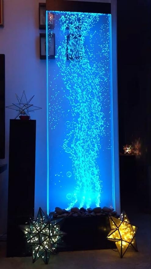 182.88 cm x 48.26 cm XXL Dancing Bubble Fountain, Floor Standing, Colored Lights/Remote Control by Jersey Home Decor