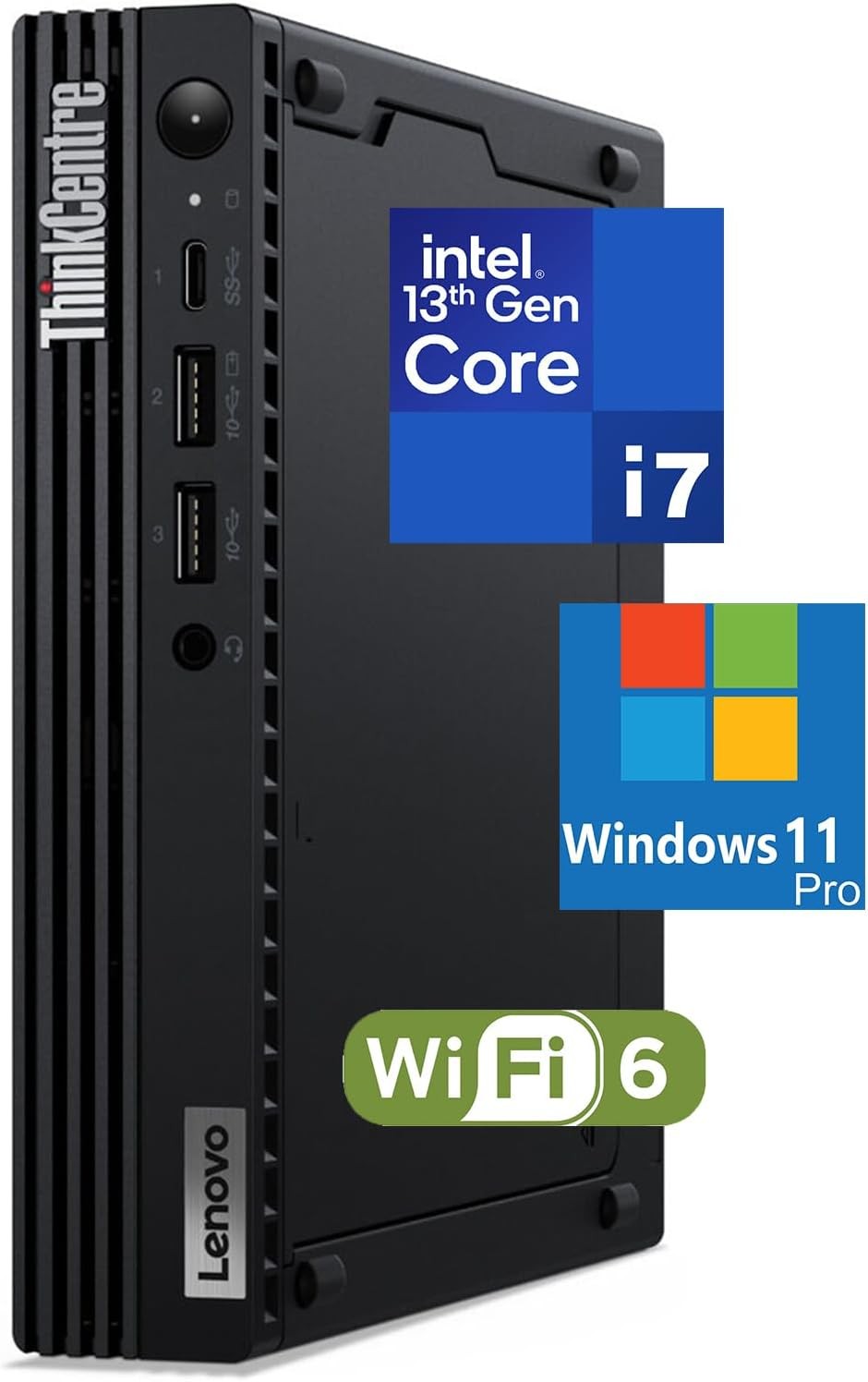 Lenovo ThinkCentre M70q Gen 4 MFF 1L Tiny PC Mini Business Desktop Computer, 13th Gen Intel 16-Core i7-13700T, 16GB DDR4 RAM, 512GB PCIe SSD, WiFi 6, RJ-45, HDMI, DP Port, KB & Mouse, W11P, WE/PGPY