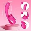 Clitoral Licking G Spot Vibrator, Realistic Dildo Clitoralis Stimulator for Women with 10 Licking & Vibrating Modes, Strapless Strap-On Dildo for Multiple Stimulation, Adult Sex Toys for Women