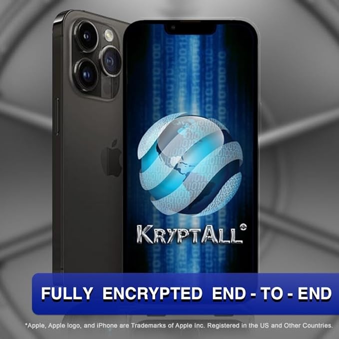 Never Run Out Kryptall K-i-Phone 15 Pro 128GB RAM Storage Encrypted Kryptall K-iPhone Secure Mobile Cellphone Factory Unlocked Encrypted Smartphone Anti-Surveillance Secure Phone