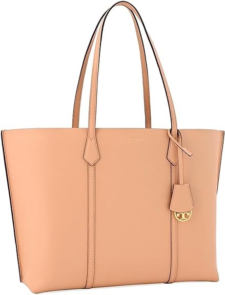 Tory Burch Women's Devon Sand Pebbled Leather Perry Large Trtiple Compartment Tote Handbag