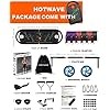 HOTWAVE Portable Exercise Equipment with 16 Gym Accessories.20 in 1 Push Up Board Fitness,Resistance Bands with Ab Roller Wheel,Full Body Workout at Home,Patent Pending