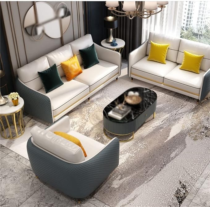 CHCDP Full-Size Living Room Single Double Three-Person Sofa Soft Sofa Set Sofa Combination Furniture