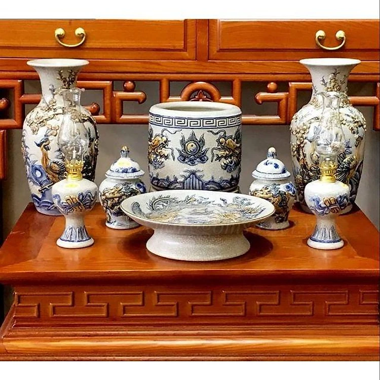 Cracked glaze ancestral worship set_MS002