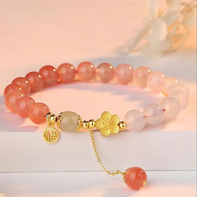 Red Pomegranate Beaded Bracelet Handmade Bracelet Women's Beaded Bracelet Jewelry